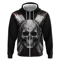 Generation X Skull Zip Hoodie Distressed Heavy Metal Grunge