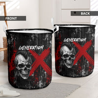 Generation X Mohawk Skull Laundry Basket Distressed Punk Rock Grunge