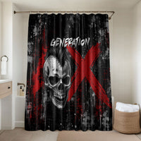 Generation X Mohawk Skull Bathroom Set Distressed Punk Rock Grunge