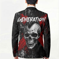 Generation X Mohawk Skull Blazer Distressed Punk Rock Grunge
