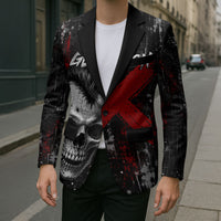 Generation X Mohawk Skull Blazer Distressed Punk Rock Grunge