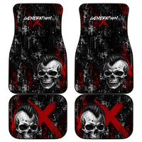 Generation X Mohawk Skull Car Mats Distressed Punk Rock Grunge