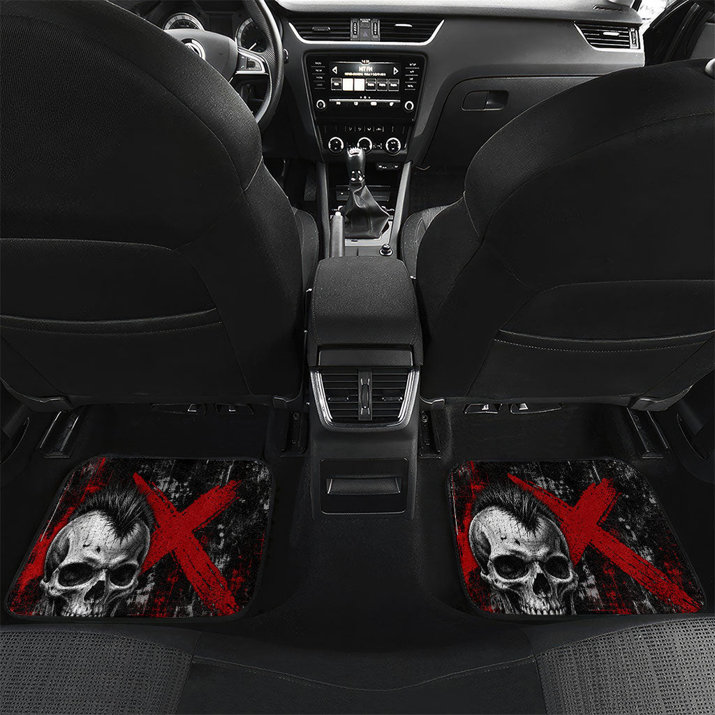 Generation X Mohawk Skull Car Mats Distressed Punk Rock Grunge