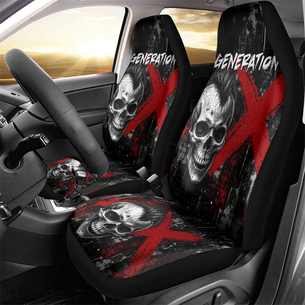 Generation X Mohawk Skull Car Seat Cover Distressed Punk Rock Grunge