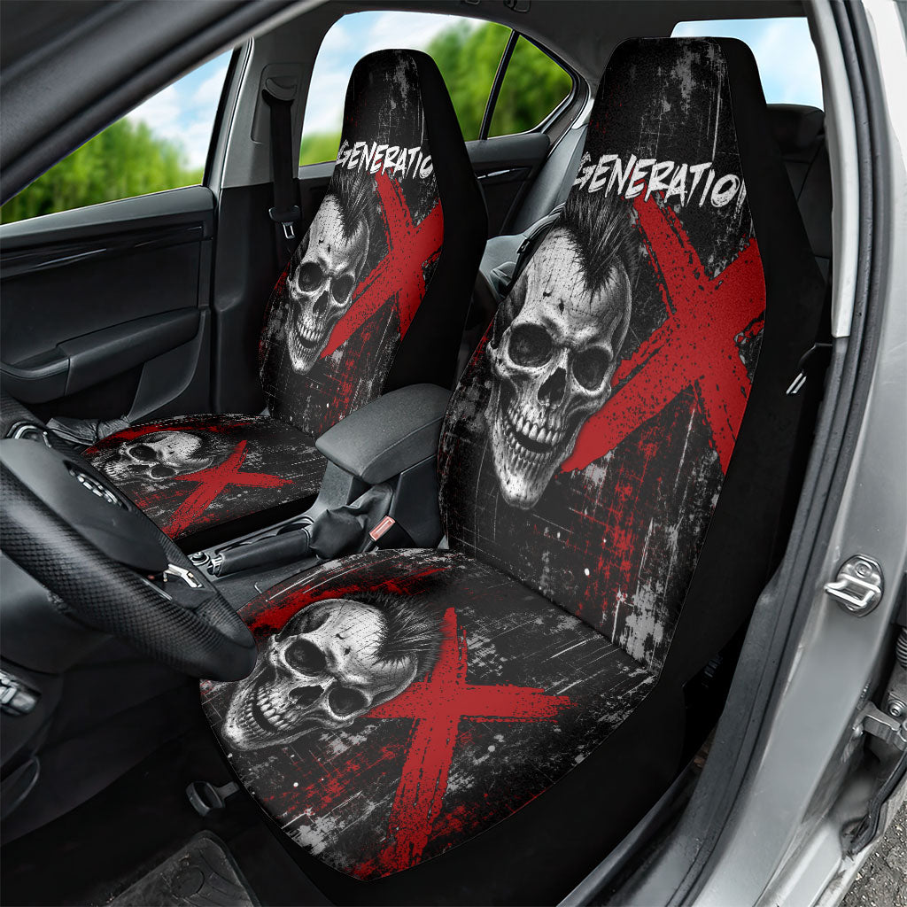 Generation X Mohawk Skull Car Seat Cover Distressed Punk Rock Grunge