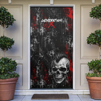Generation X Mohawk Skull Door Cover Distressed Punk Rock Grunge