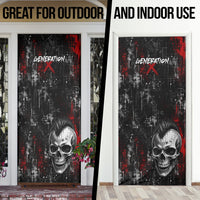 Generation X Mohawk Skull Door Cover Distressed Punk Rock Grunge