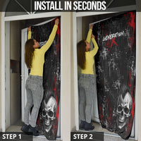 Generation X Mohawk Skull Door Cover Distressed Punk Rock Grunge