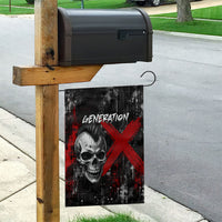 Generation X Mohawk Skull Garden Flag Distressed Punk Rock Grunge