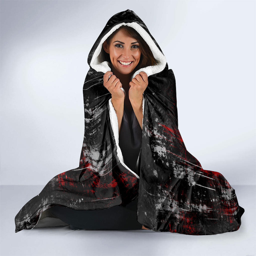 Generation X Mohawk Skull Hooded Blanket Distressed Punk Rock Grunge