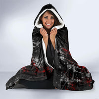 Generation X Mohawk Skull Hooded Blanket Distressed Punk Rock Grunge