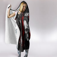 Generation X Mohawk Skull Hooded Blanket Distressed Punk Rock Grunge
