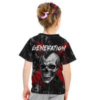 Generation X Mohawk Skull Kid T Shirt Distressed Punk Rock Grunge