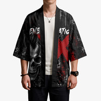 Generation X Mohawk Skull Kimono Distressed Punk Rock Grunge