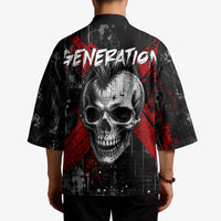 Generation X Mohawk Skull Kimono Distressed Punk Rock Grunge