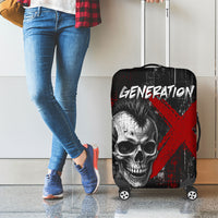 Generation X Mohawk Skull Luggage Cover Distressed Punk Rock Grunge