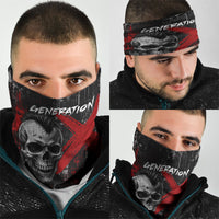 Generation X Mohawk Skull Neck Gaiter Distressed Punk Rock Grunge
