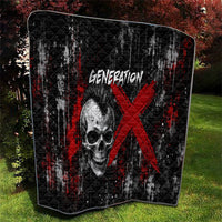 Generation X Mohawk Skull Quilt Distressed Punk Rock Grunge