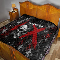 Generation X Mohawk Skull Quilt Distressed Punk Rock Grunge