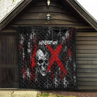 Generation X Mohawk Skull Quilt Distressed Punk Rock Grunge
