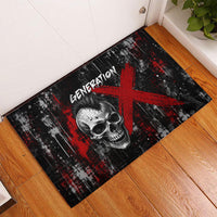Generation X Mohawk Skull Rubber Doormat Distressed Punk Rock Grunge