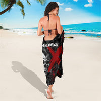 Generation X Mohawk Skull Sarong Distressed Punk Rock Grunge