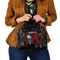 Generation X Mohawk Skull Shoulder Handbag Distressed Punk Rock Grunge