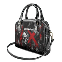 Generation X Mohawk Skull Shoulder Handbag Distressed Punk Rock Grunge