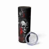 Generation X Mohawk Skull Skinny Tumbler Distressed Punk Rock Grunge