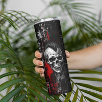 Generation X Mohawk Skull Skinny Tumbler Distressed Punk Rock Grunge