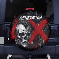 Generation X Mohawk Skull Spare Tire Cover Distressed Punk Rock Grunge