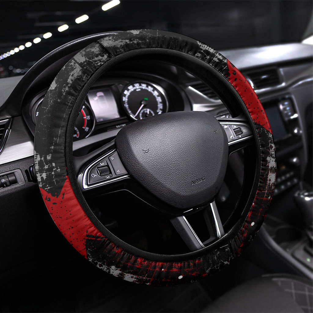 Generation X Mohawk Skull Steering Wheel Cover Distressed Punk Rock Grunge