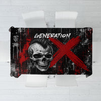 Generation X Mohawk Skull Tablecloth Distressed Punk Rock Grunge