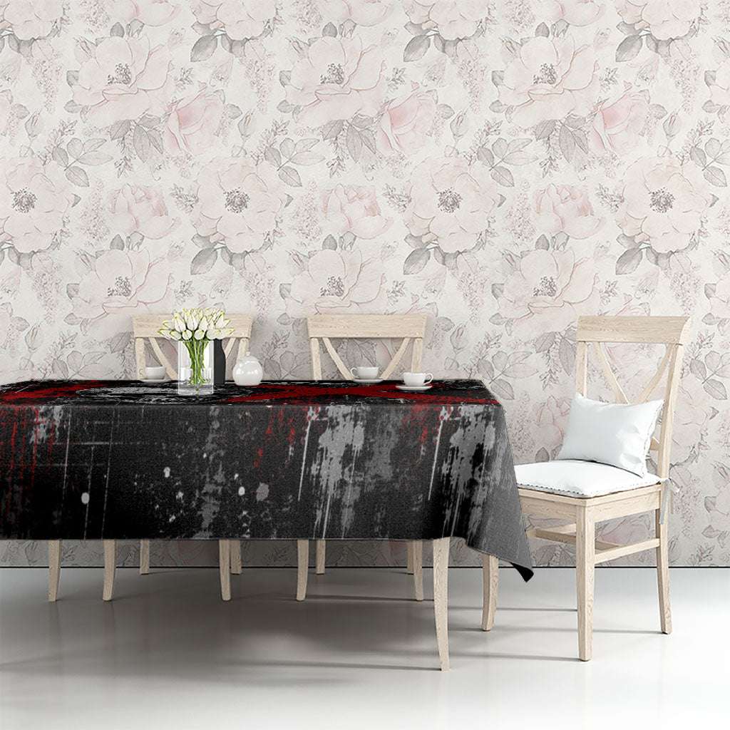 Generation X Mohawk Skull Tablecloth Distressed Punk Rock Grunge
