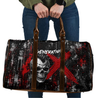 Generation X Mohawk Skull Travel Bag Distressed Punk Rock Grunge