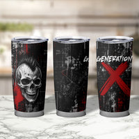Generation X Mohawk Skull Tumbler Cup Distressed Punk Rock Grunge