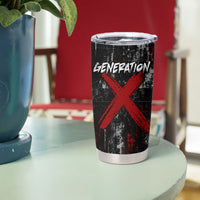 Generation X Mohawk Skull Tumbler Cup Distressed Punk Rock Grunge