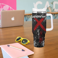 Generation X Mohawk Skull Tumbler With Handle Distressed Punk Rock Grunge