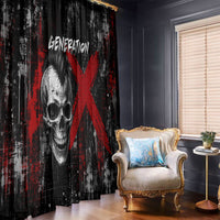 Generation X Mohawk Skull Window Curtain Distressed Punk Rock Grunge