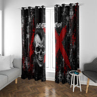 Generation X Mohawk Skull Window Curtain Distressed Punk Rock Grunge