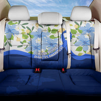 Diabetes Awareness Ribbon Back Car Seat Cover Floral Blue Ribbon World Map