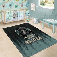 Bigfoot Wilderness Solitude Area Rug Cryptid Forest Graphic In Distressed Vintage Style