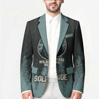 Bigfoot Wilderness Solitude Blazer Cryptid Forest Graphic In Distressed Vintage Style