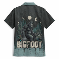 Bigfoot Wilderness Solitude Hawaiian Shirt Cryptid Forest Graphic In Distressed Vintage Style