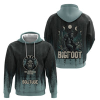 Bigfoot Wilderness Solitude Hoodie Cryptid Forest Graphic In Distressed Vintage Style
