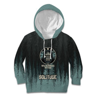 Bigfoot Wilderness Solitude Kid Hoodie Cryptid Forest Graphic In Distressed Vintage Style