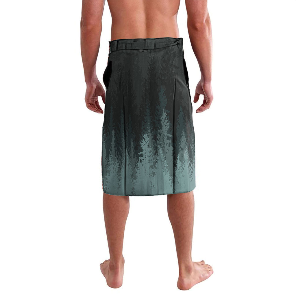 Bigfoot Wilderness Solitude Lavalava Cryptid Forest Graphic In Distressed Vintage Style
