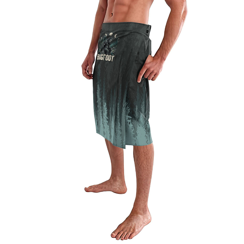 Bigfoot Wilderness Solitude Lavalava Cryptid Forest Graphic In Distressed Vintage Style