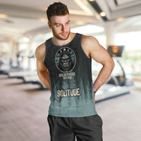 Bigfoot Wilderness Solitude Men Tank Top Cryptid Forest Graphic In Distressed Vintage Style