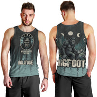 Bigfoot Wilderness Solitude Men Tank Top Cryptid Forest Graphic In Distressed Vintage Style